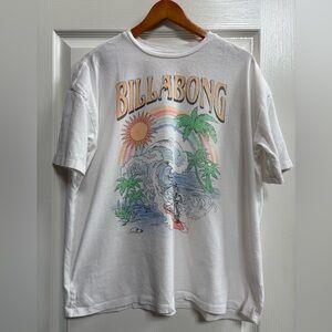 Women’s Billabong White Tee with Tropical Graphic